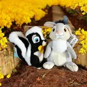 Set of 2 - Flower And Thumper Applause By Disney Plush Skunk & Rabbit NWT