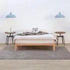 Warm Wooden Natural Bed Base Frame Double