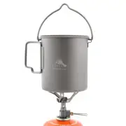 TOAKS 750ml Titanium Pot and BRS-3000T Titanium Gas Stove Solo Camping Cookset