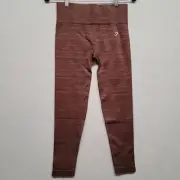 Gymshark Brown Heather Elastic Waist Pull-On Compression Leggings Size Large