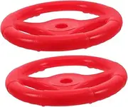 2Pcs Steering Wheel Portable Simulation Driving Wheel for Safe and Comfortable Design Bright Color Appearance Fun Accessory