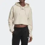 【ADIDAS 愛迪達】CROPPED HOODIE 女 連帽上衣 輕鬆 舒適 短版 造型 帽T 國際尺寸 米(GD3089)