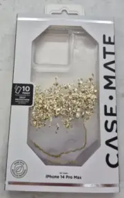 CaseMate Apple iPhone 14 Pro Max Case - White/Gold Karat Marble