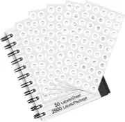 2500 Pcs Self-Adhesive Hole Reinforcement Stickers, 1/4" Diameter Hole Punch Rei