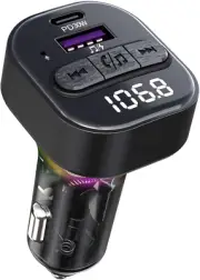 Bluetooth 5.3 FM Transmitter for Car, Bluetooth Car Adapter with Type-C PD(30W)