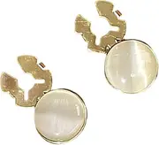 [Colaxi] 2 Pieces Classic Shirt Cufflink, Circular Formal Decorative Button Covers for Business Gift Holidays Travel Clothing Accessories
