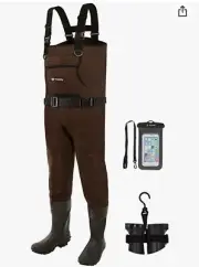 TIDEWE NEW Neoprene Mens Chest Waders, Cleated Hunting Fishing Accessories SZ 7