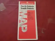 Vintage 1992 North South Dakota Rand McNally Paper Map Sturgis Sioux Falls Fargo