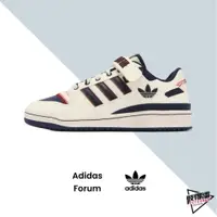 在飛比找蝦皮商城優惠-ADIDAS FORUM LOW 米白藍 魔鬼氈 低筒 休閒