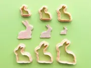 Easter Bunny Polymer Clay Cutter Set of 6 | Unique Clay Cutters | Clay Tools