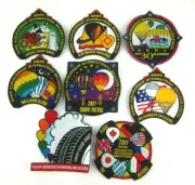 8 Albuquerque Balloon Fiesta Patches Spec Shape Challenge Glow Chase Crew 2001
