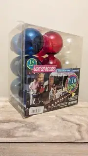 Vintage Barcana Patio String Lights 18 Shatterproof Globes Red Blue 4th July USA