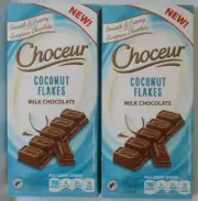 2 BARS CHOCEUR COCONUT FLAKES MILK CHOCOLATE 7.05-OZ BAR