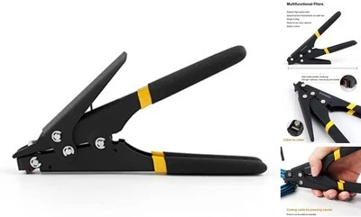 Cable Tie Tool, Zip Tie Tool and Tensioning and Cutting Tool for Plastic or