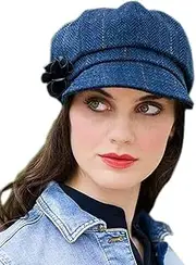 [Mucros Weavers] Newsboy Hat for Women's Cap 8 Panel Wool Made in Ireland