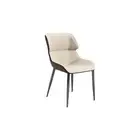 LUCIEN Dining Chair/PU Leather Upholstery/Carbon steel legs/Grey/Orange