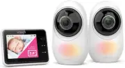 Vtech RM2751 2.8" 2-Camera Smart Wi-Fi 1080P HD Video Baby Monitor with Remot...
