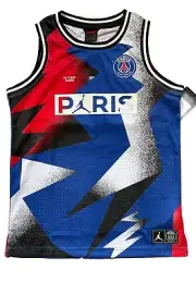 Air Jordan Boys Paris Saint-Germain Mesh Basketball Jersey Tank 23, Size L, NWT