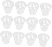 FUNOMOCYA Hydroponic Growing Blue System 12pcs Net Pots Plastic Plant Pots for Hydroponics Mesh Net Cup Kit