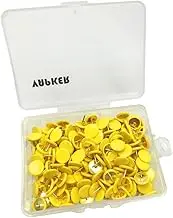 VAPKER 200 PCS Thumb Tacks Yellow Plastic Round Head Thumbtacks