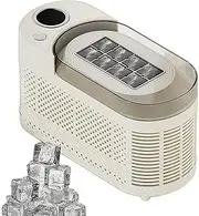 Portable Countertop Ice Maker Machine, 8 Cubes in 10 Mins, Compact Mini Ice Maker for Home/Camping/Car with DC 12V Adapter Yellow