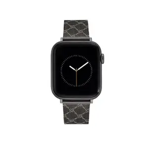 【NINE WEST】Apple watch 經典LOGO不鏽鋼蘋果錶帶(Series 1/2/3/4/5/6/7/8/SE/Ultra/Ultra 2 全系列適用)