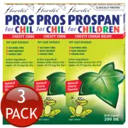 3 x Prospan For Children Chesty Cough Relief Syrup Non Drowse Oral Liquid 200mL
