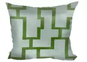 CHC Beverly Hills Blocc Pillow Cover 18" X 18" White-Green 2 Pack TF