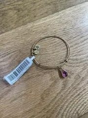 Alex And Ani Rose Crystal October Birthstone Gold Bracelet NWT