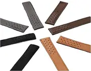 [WUTONGMU] 22MM Black Brown Wristband Matte Leather Watchband Fit For TAG HEUER Fit For CARRERA Fit For AQUARACER Fit For Monaco F1 WatchStrap Bracelet