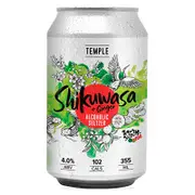 Temple Shikuwasa and Ginger Seltzer 355mL