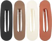 minkissy Flat Hair Clips for Women, 4pcs Recycled Lay Flat Claw Clips for Thick Hair Flat Hair Claw Clips Flat Claw Clips for Thin Hair Flat Clips for Hair Hair Accessories for Girls