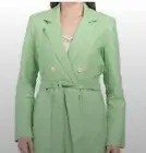House of Harlow 1960 Women's Lime Green Linen Blazer Jacket Sz M