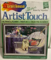 CRAFT HOUSE Artist Touch Paint by Number Afternoon Tea CAT 16" X 20" 1999 SEALED