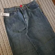 Vintage Y2k DEADSTOCK Ecko Unltd Embroidered Patchwork Baggy Jeans Size 34x32