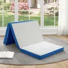 Tri-Fold Memory Foam Mattress, 4 inch Single Folding Mattresses with Washable...