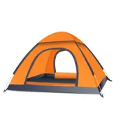 Multi-person Outdoor Tent 3-4 People Automatic Speed Open Camping Tent Beach Outdoor Tent-Orange