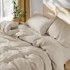 100% French Linen Duvet Cover King Size, Soft Breathable for Hot Sleepers, Mo...