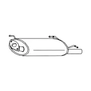 Redback Rear Muffler for Nissan Pulsar N16 1.8L Sedan 06/2001-02/2006