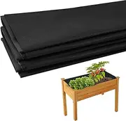Outdoor Raised Flower Bed Planter Liner, Large Vegetable Trough Fabric Liner - Heavy Duty Plant Growing Vegetable Trough Non-Woven Fabric for Large Outdoor Raised Bed Planter Bo