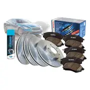 Front + Rear Disc Rotors Bosch Brake Pads for Toyota Landcruiser HDJ100 UZJ100