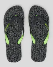 [Kustom] Kustom Men's Noodle Marle Flip Flops Slippers in Black/Green Size 09 09 Black/Green