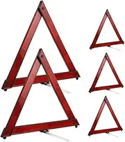 JEWEDECO Car Warning Triangle 5pcs Reflective Tape Roadside Safety Triangle Reflectors