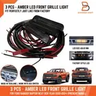 3PCS AMBER LED FRONT GRILLE LIGHT LAMP FOR FORD RANGER RAPTOR PY NEXT GEN 22-25