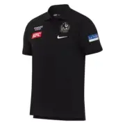 Collingwood Magpies NIKE AFL Mens Dri Fit Polo | Black by Sporting House