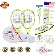 Kids Tennis Racket for Beginners - 23 Inch Lightweight with Protective Cover