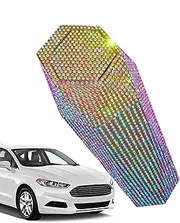 Car Garbage Bin | Bling Auto Dustbin Organizer,Leakproof Auto Dustbin Organizer, Rhinestone Cup Holder Trash Bin with Lid for Vehicle, Home