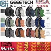 Geeetech 3D Printer Filament 1.75mm 1kg/roll PLA Matte Color Frosted Texture US