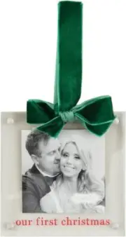 Mud Pie Acrylic Christmas Ornament, Ours, 4" x 4"