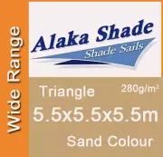 Extra Heavy Duty Shade Sail Sand Triangle 5.5m x5.5mx5.5m 5.5x5.5x5.5 5.5 by 5.5